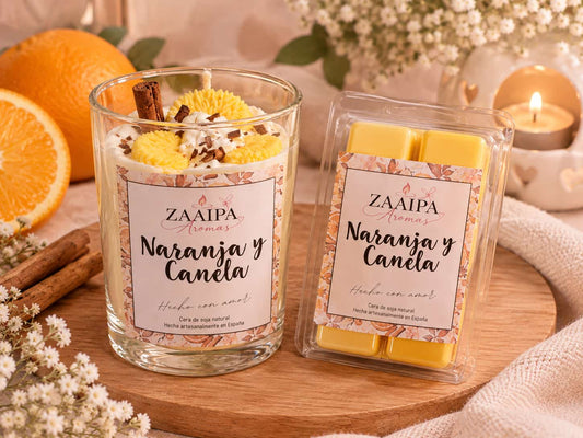 VELA NARANJA Y CANELA